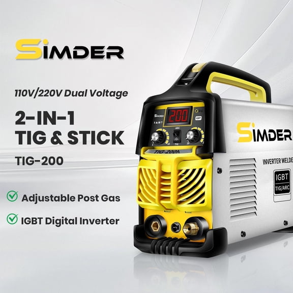 SSIMDER TIG Welder 2 IN 1 Lift TIG/Stick Welding Machine 110v/220v Dual Voltage 140A Portable Welder For Beginners Home DIY Auto Repairs
