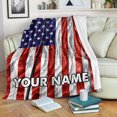 thumbnail image 1 of usa flag- blanket, 1 of 8