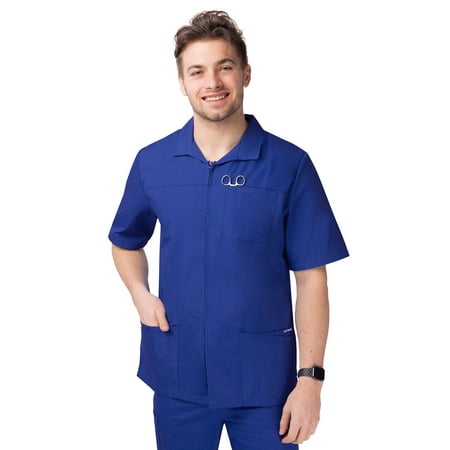 

SIVVAN Scrubs For Men - Zippered Short Sleeve Jacket