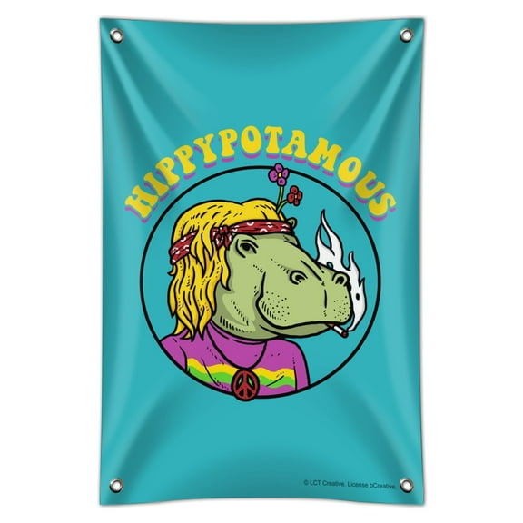 Hippypotamous Hippy Hippo Funny Humor Home Business Office Sign