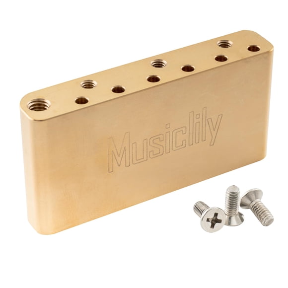 Trémolo Block Musiclily Ultra de 52,5 mm, latón macizo completo, 36 mm