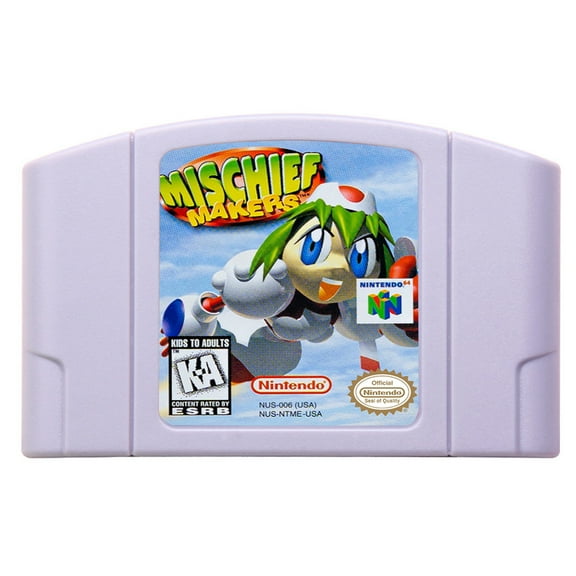 Video Games Compatible for the n64 console, replacement cartridge for Mischief Makers NTSC