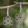 thumbnail image 3 of NOVICA Sterling silver dangle earrings, 'Frozen Snowflakes', 3 of 5