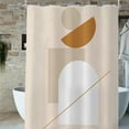 thumbnail image 7 of LSLJS Shower Curtain Set for Bathroom - 71"x71" Boho Abstract Geometry Fabric Shower Curtain with 12 Hooks, Waterproof Quick-Drying Washable Shower Curtain Minimalist Bathroom Decor for Bathrubs Spa, 7 of 7