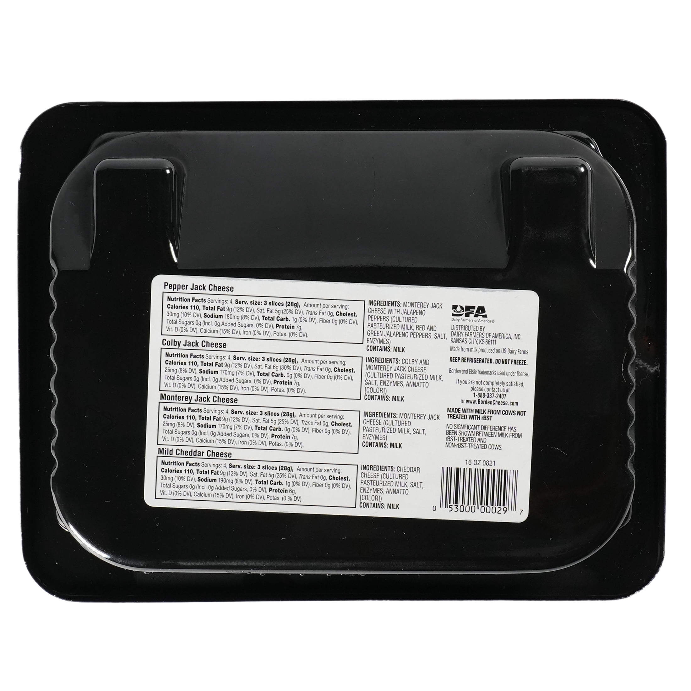 Borden Snacking Slices  Assorted Cheese Tray, 16 oz, Refrigerated, 48 Slices