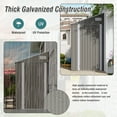 thumbnail image 3 of 4x8 FT Outdoor Storage Shed Side, Metal Garden Shed with Lockable Hinged Door, Lean to Shed with 6 Air Vents, Outside Tool Shed with Sloped Roof, Waterproof Storage Building for Backyard, Patio, 3 of 8