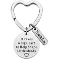 thumbnail image 1 of PinesC Teacher Gifts for Women Men Graduation Gifts for Teacher Thank You Gifts - It Takes a Big Heart to Help Shape Little Minds Keychain, 1 of 5