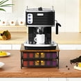 thumbnail image 6 of 2-Tier Coffee Pod Drawer Organizer with Baskets, 72-Capacity K-Cup Storage Holder for Kitchen Countertop, Industrial Style in Brown and Black, 6 of 7