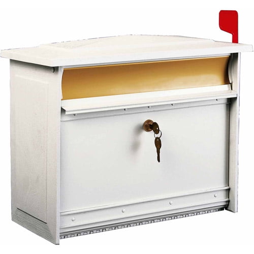 Solar Group Inc MSK0000W Extra-Large White Mailsafe Lockable Security Mailbox by Wood Textures Inc