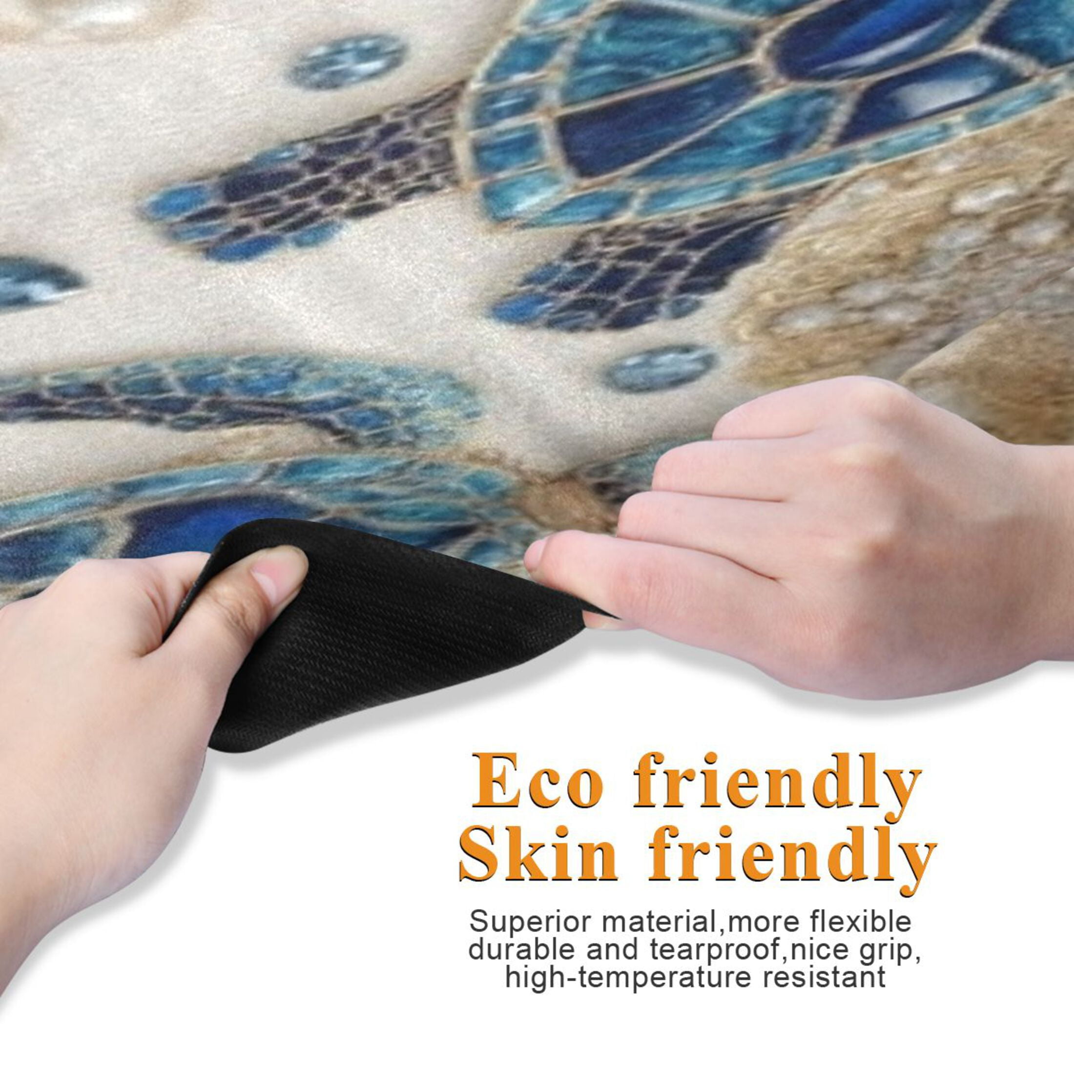 BZSMCE Yoga Mat Women Fitness Mat Cobalt Embellished Turtle Pattern