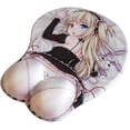 thumbnail image 2 of Non Slip Mouse Pad Wifu Mousepad Anime Gaming Pretty Funny Mouse Pad With Gel Wrist Support Purple, 2 of 4