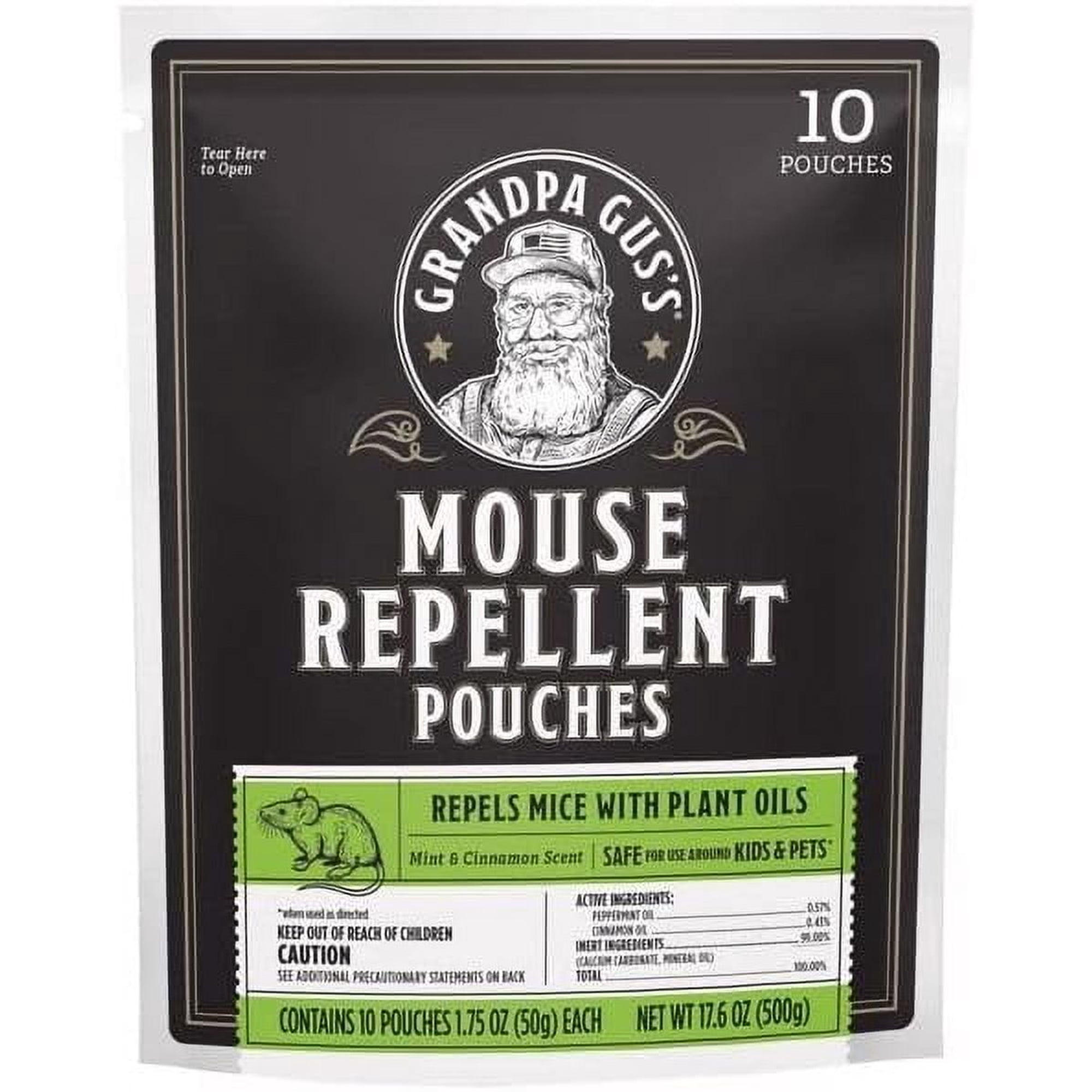 Grandpa Gus's Animal Repellent Pouch for Mice 10 pk - Total Qty: 1 — Residential Use, Standard Application