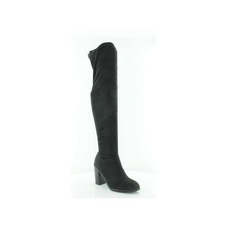 

Bar III Womens Diandra Fabric Almond Toe Knee High Fashion Black Size 8.5