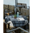 thumbnail image 2 of Fsddascl Navy Blue Checkered Outdoor Tablecloth - 54 Inch Round Dining Table Cover, Farmhouse Animals Tree Retro Waterproof Outdoor Table Cloth with Umbrella Hole & Zipper for Picnic/Patio/Party, 2 of 7
