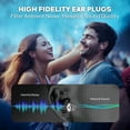 thumbnail image 3 of Hearprotek Bouchons d'Oreilles de Concert Hi-Fi, Réutilisables Haute Fidélité pour Protection des Oreilles, Réduction de Bruit, Musicien, Misophonia, Rave, Motos, Avion, Voyage (Moyen), 3 of 7