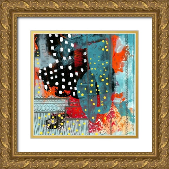 Ogren, Sarah 15x15 Gold Ornate Wood Framed with Double Matting Museum Art Print Titled - Geometric Abstract II