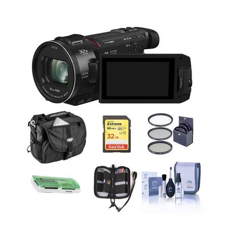 UPC: 0192223034686 | HC-WXF1K 4K UHD Camcorder  24x Leica Dicomar Lens  – Bundle With 32GB SDHC Card  Video Bag  62mm Filter Kit  Cleaning Kit  Memory Wallet  Card Reader