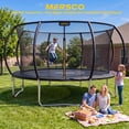 thumbnail image 5 of Mersco 14FT Kids Trampoline, ASTM Certified Heavy Duty Outdoor Trampoline with Safety Enclosure Net for Backyard Family Fun, Pumpkin Trampoline SPACE, 5 of 11