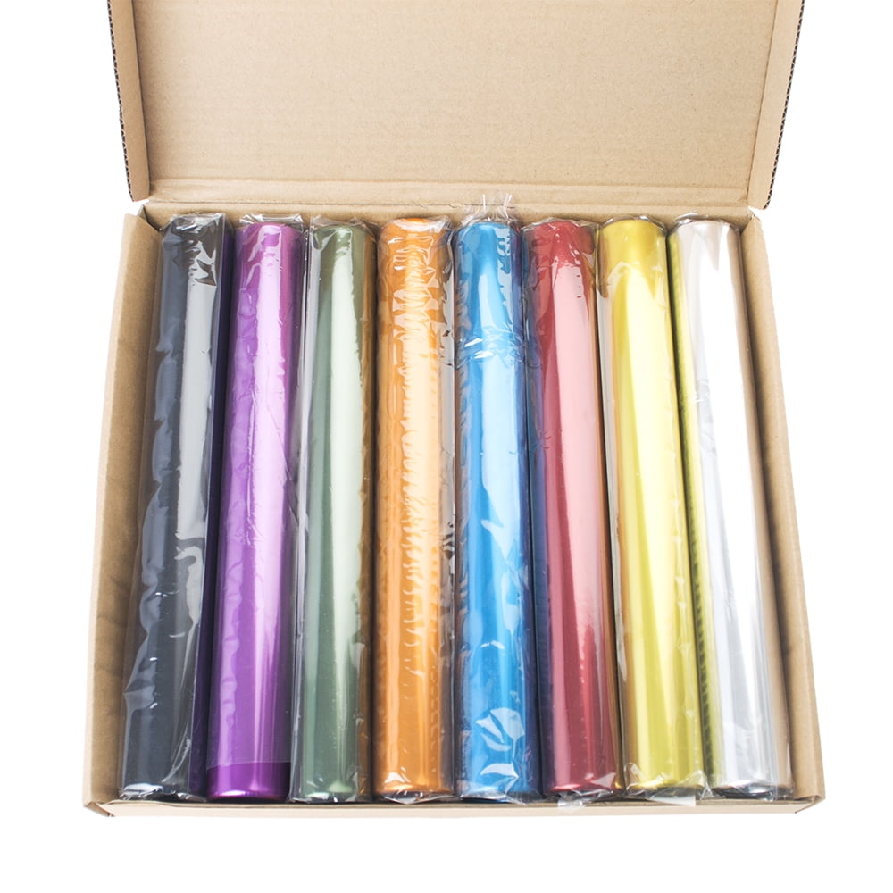 GOGO 8 Pieces Official Aluminum Track & Field Races Relay Batons-Silver