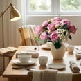 thumbnail image 3 of Deep Red Artificial Rose Bundle, Eucalyptus Sprigs, Faux Flowers in Vase, Wedding Centerpiece Table Decorations, Dining Room Table Decor, 3 of 6