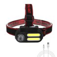 thumbnail image 4 of ABS COB XPE LED 4 modos Potente Faro ajustableABS Farloampo impermeable USB Carga recargable Faro recargable Viajar Noche Flashlight Lámpara Lámpara Iluminación con la cabeza Inevent OD002875-00B, 4 of 7