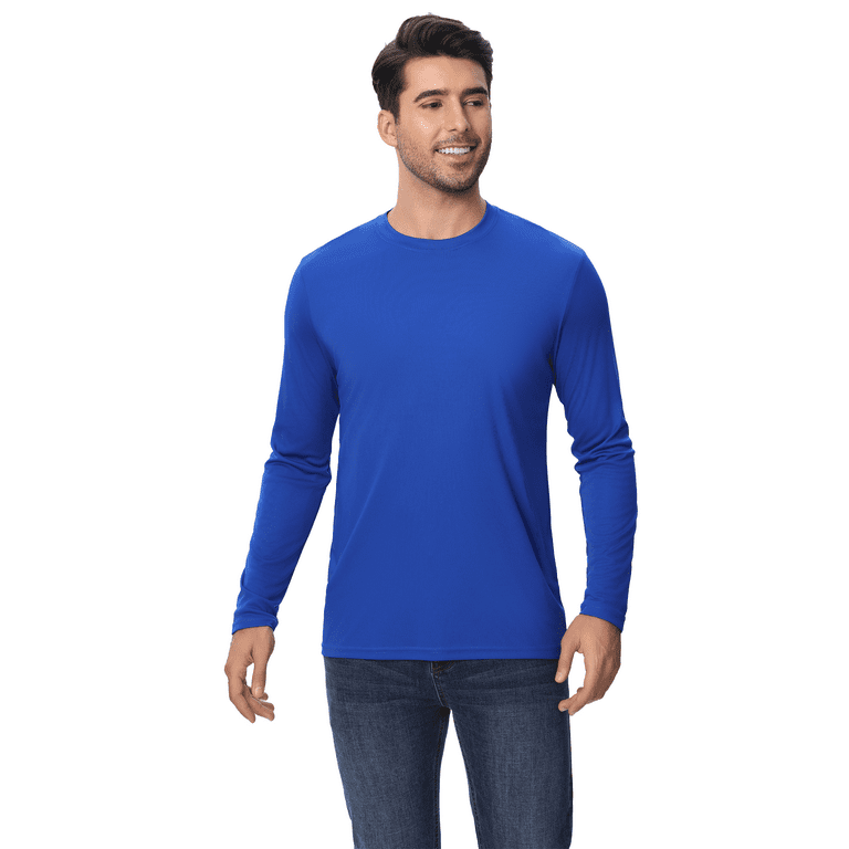 トップス dDdDdDd TECH DRY POLY LONGSLEEVE SHIRTS Men's Dry Fit Poly Long Sleeve Shirt, 100 Polyester Crewneck