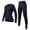 AA-Black, variant on Womens Thermal Underwear Sets Long Johns and Long Sleeve Workout Tops 2 Piece Outfits Winter Base Layer Skiing Snow Suits Gray XS