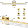 thumbnail image 2 of Gold Bathroom Light Fixtures 32 inch Dimmable Metal Wall Sconce Fixtures Over Mirror LED Vanity Light Bar for Restroom Mirror 3000K Warm White Light, 2 of 8