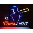 thumbnail image 1 of Desung Brand New Coors Light Baseball Neon Sign Lamp Glass Beer Bar Pub Man Cave Sports Store Shop Wall Decor Neon Light 24"x 20" WM49, 1 of 1