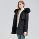 thumbnail image 3 of Parkas de manga larga para mujer, chaqueta holgada coreana de longitud media, abrigo para mujer, 3 of 7