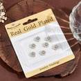 thumbnail image 5 of 1Box 8Pcs Enamel Beads 18K Gold Plated Cubic Zirconia Blue Loose Round Bead for Jewelry Making DIY Crafts Bracelets Earrings Real 18K Gold Plated, 5 of 5