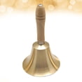 thumbnail image 4 of Miangastore Copper Rattle Bell with Wooden Handle Dinner Party Handbell Restaurant Call Service Bell 6.5cm in Diameter, 4 of 8