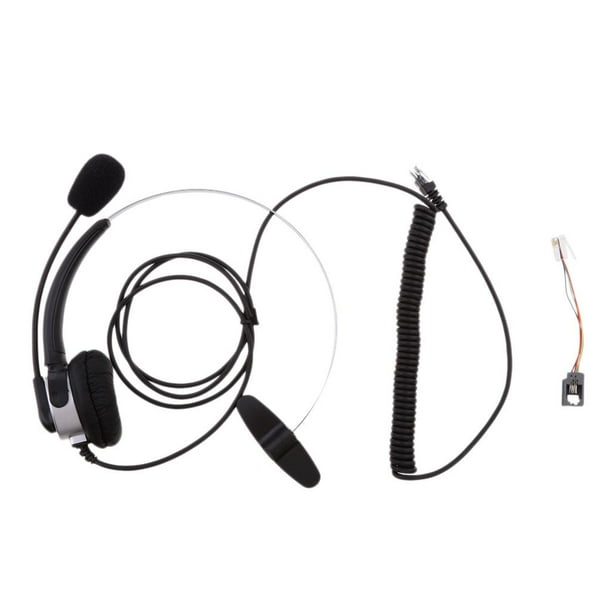 Auriculares monoaurales con cable con cancelación de ruido y manos libres RJ11 de plata Sunnimix auriculares monoaurales