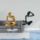 thumbnail image 2 of Figura de lector abstracto, estatua de pensador, figura humana, escultura de escritorio, diseño hueco de resina, adecuada para decoración de oficina,, 2 of 8