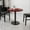 Mahogany, variant on BizChair 30'' Round Black Laminate Table Top with 18'' Round Table Height Base