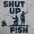 thumbnail image 2 of Mens Funny T Shirts Shut Up and Fish Sarcastic Graphic Fishing Novelty Tee for Men Graphic Tees, 2 of 9