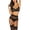 Black, variant on Women Sexy Lingerie Set with Garter Lace Underwire Lingerie Sets(PonceauL)