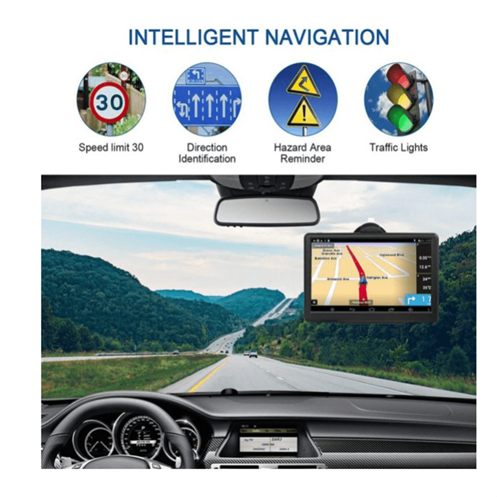AOTULIVES GPS Navigation for Car Truck 7 inch HD Screen GPS Navigator System Voice Broadcast Function and Speed ??Camera Warning,Driving Alert 2021 Latest Balck-B 7.87 x 4.92 x 2.95 gps-DR 