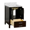 thumbnail image 6 of California 24" Bathroom Vanity with Chocolate Cabinet and Carrara Marble Top, 6 of 6