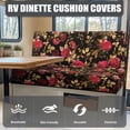 thumbnail image 4 of Garronmavis Rose RV Dinette Cushion Covers Camper Cushion Covers Stretch Couch Cover 2 Cushion Slipcovers Reusable RV Bench Seat Covers for Travel Trailer Couch, 4 of 7