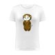 thumbnail image 4 of Camiseta blanca informal con cuello redondo y manga corta con estampado de gato bonito para mujer Pompotops hkajfhjk459258, 4 of 5