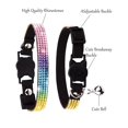 thumbnail image 3 of Mumup 1Pack Suede Breakaway Cat Collar with Sparkling Rhinestones & Bell - Soft Adjustable Safe Release Kitten CollaCats, 3 of 7