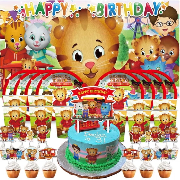 Birthday Cups Party Supplies Decor Backdrop Plates Fans Decorations Banner