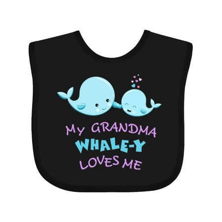 

Inktastic My Grandma Whale-y Loves Me Gift Baby Boy or Baby Girl Bib