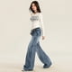 thumbnail image 4 of Nueva ropa de calle de otoño para mujer, pantalones vaqueros lavados, Pantalones rectos Vintage, pantalones vaqueros de pierna ancha de cintura alta holgados informales, 4 of 5