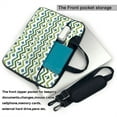 thumbnail image 3 of YFYANG 13 inch Universal Laptop Bag Oxford Cloth Laptop Sleeve, Multi-functional Green Abstract Watercolor Geometric Notebook Computer Messenger Bag Handbag, 3 of 8