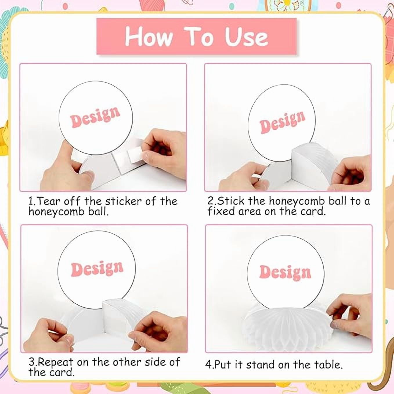 Sewing Party Decorations, 8pcs Sewing Machine Theme Honeycomb Centerpiece Tailor Seamstress Theme Party Table Decorations for Sewing Theme Birthday Baby Shower Party Supplies