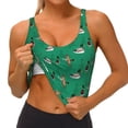 thumbnail image 3 of Rateoe Duck Mallard Flying Pose Print Womens' Sports Bras Scoop Neck Sports Vest- Padded U Back Seamless High Impact Support-Large, 3 of 8