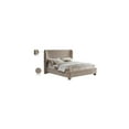 thumbnail image 2 of Meridian Furniture Penny Beige Chenille Fabric Queen Bed, 2 of 10