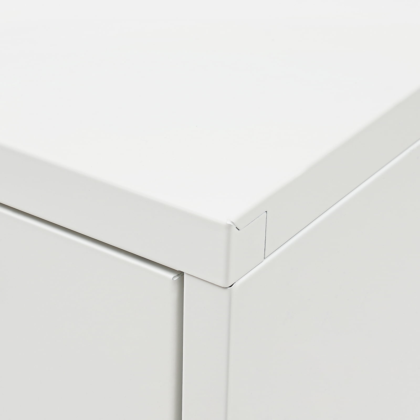 White Metal File Storage Cabinet, Storage Cabinet with 5 Drawers, 5-Drawer Storage Cabinet with Wheels